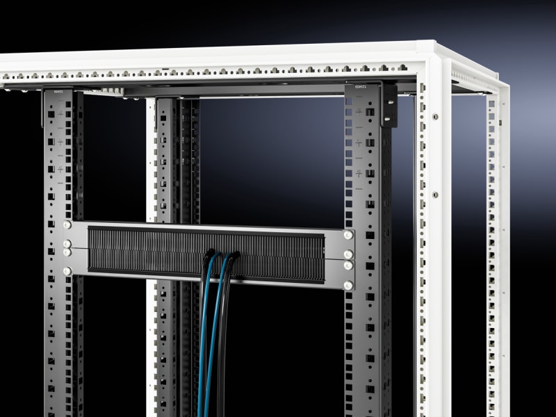 Rittal 5302202 Cable Entry Panel with Brush Strip 19" 1U RAL 9005