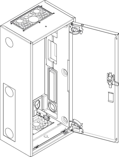 S wall-mount cabinet, kl,2, 300X650X210