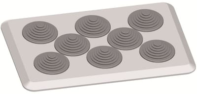 ABB 2CPX010850R9999 membrane flange, with 8 entries, for cables sections 8 x 13 - 34 mm