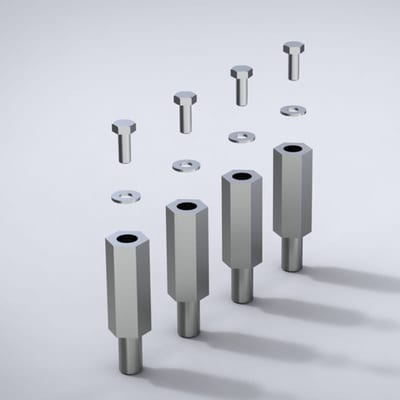 nVent HOFFMAN CVK50 Spacer Kits, CVK, 73X22X19MM, Zinc Plated, Mild Steel