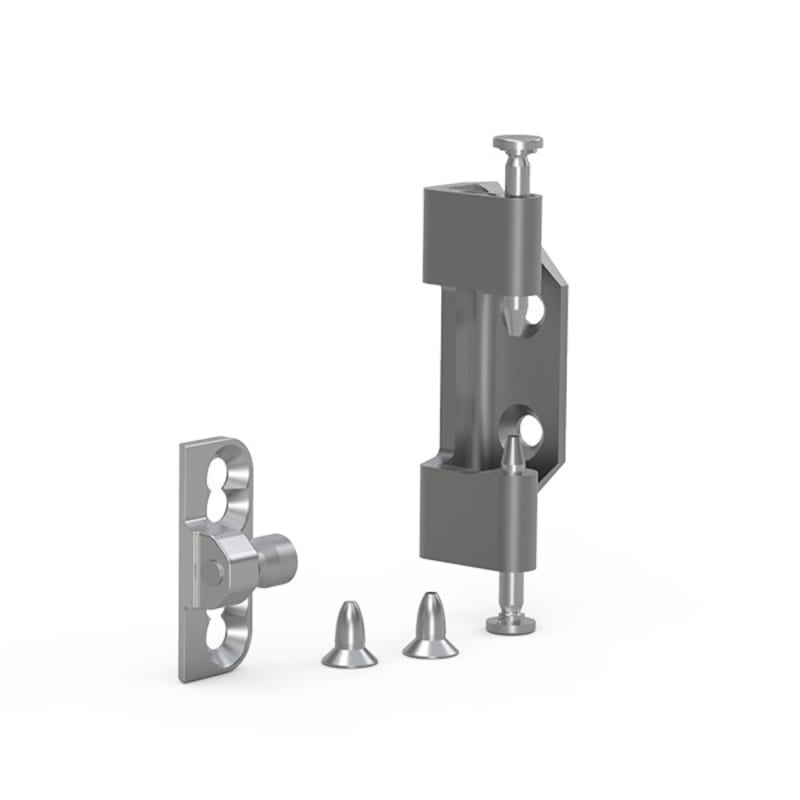nVent HOFFMAN DNMK02 Door Mounting Kits, DNMK, 75X27X22MM, Zinc Plated, Mild Steel, Double Door