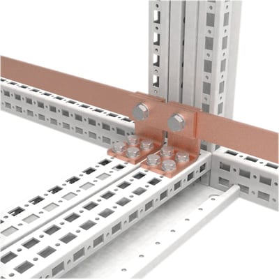 nVent HOFFMAN ECK02 Earthing copper angle 40X10, Fixation for 30X10/40X10 copper bar