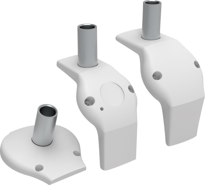 nVent HOFFMAN S1MSLAA Syspend 180-Max Signal Light Adapter Elbow, White, Aluminum