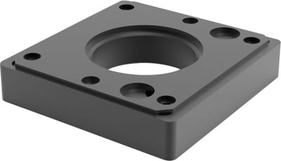nVent HOFFMAN S2MA48 Syspend 281-Max 48mm Round Tube Coupling Adapter, .6X3.15X3.15, Black, Aluminum