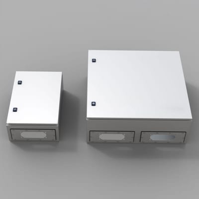 nVent HOFFMAN AFA01R5 Adapter Gland Plates Wall Mounted Enclosures, AFA, 2X242X128MM, Lt Gray, Steel