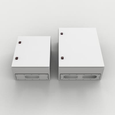 nVent HOFFMAN AFA02R5 Adapter Gland Plates Wall Mounted Enclosures, AFA, 2X342X128MM, Lt Gray, Steel