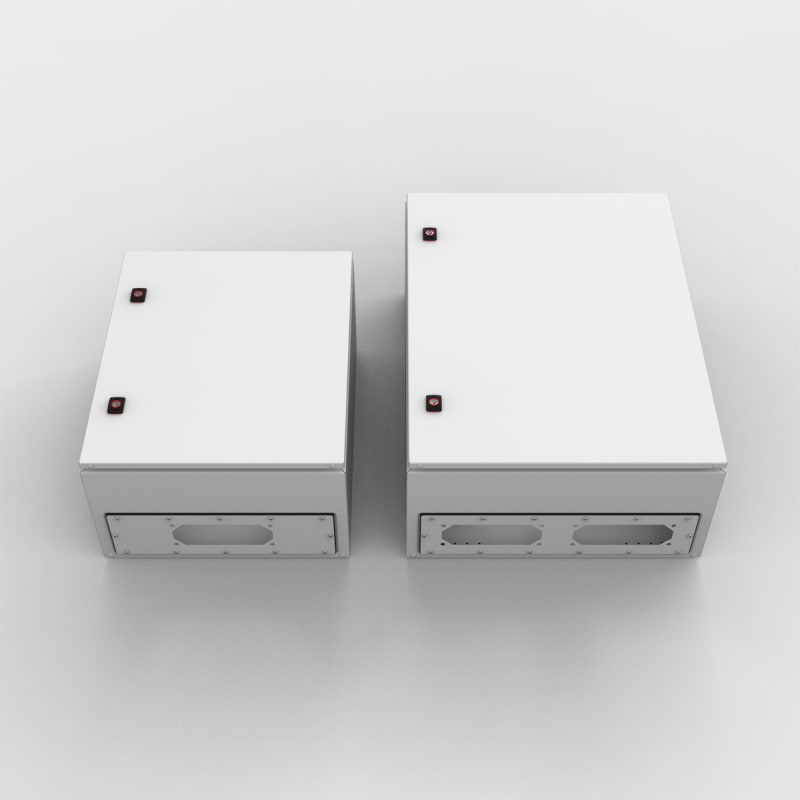nVent HOFFMAN AFA04R5 Adapter Gland Plates Wall Mounted Enclosures, AFA, 2X542X128MM, Lt Gray, Steel