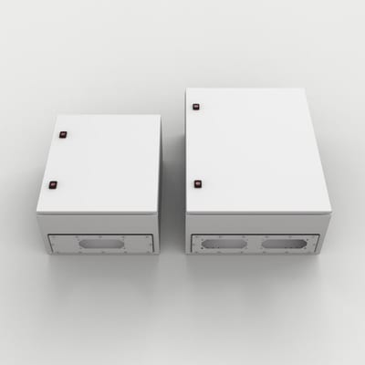 nVent HOFFMAN AFA04R5 Adapter Gland Plates Wall Mounted Enclosures, AFA, 2X542X128MM, Lt Gray, Steel