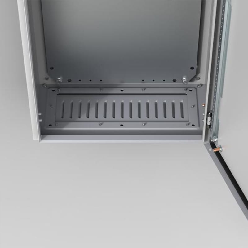 nVent HOFFMAN AFR01R5 Ventilated gland plate No Filter, AFR, 128X242X8MM, Light Gray, Mild Steel