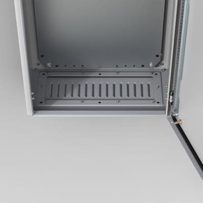 nVent HOFFMAN AFR01R5 Ventilated gland plate No Filter, AFR, 128X242X8MM, Light Gray, Mild Steel