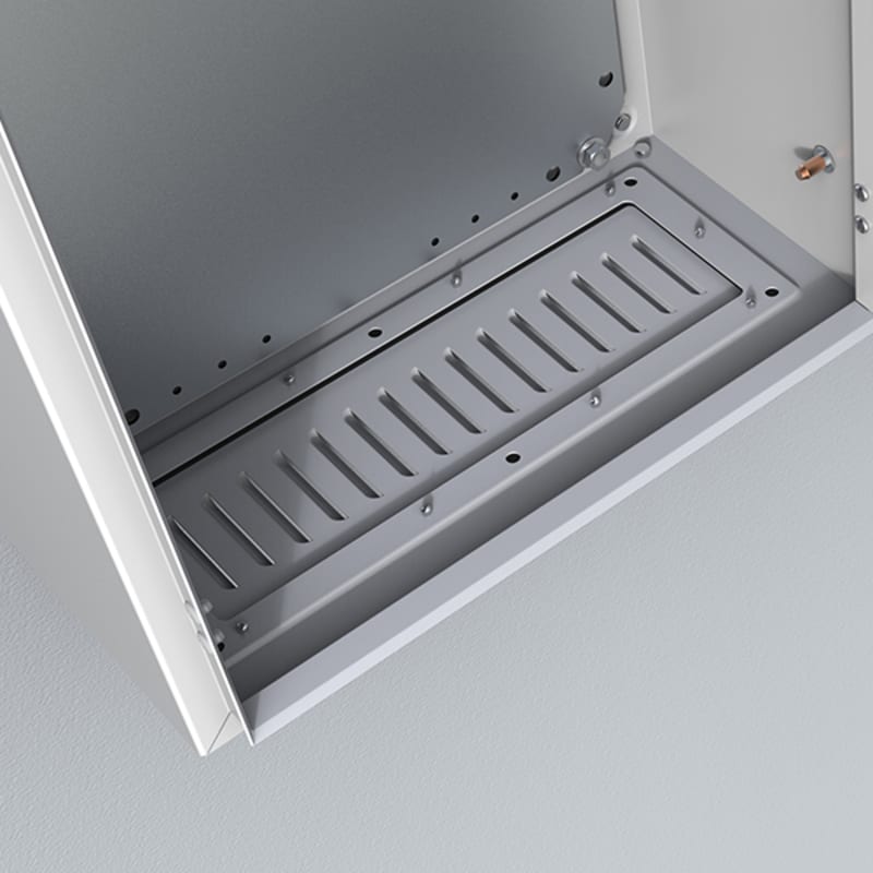 nVent HOFFMAN AFR02R5 Ventilated gland plate No Filter, AFR, 128X342X8MM, Light Gray, Mild Steel