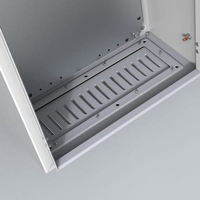 nVent HOFFMAN AFR02R5 Ventilated gland plate No Filter, AFR, 128X342X8MM, Light Gray, Mild Steel