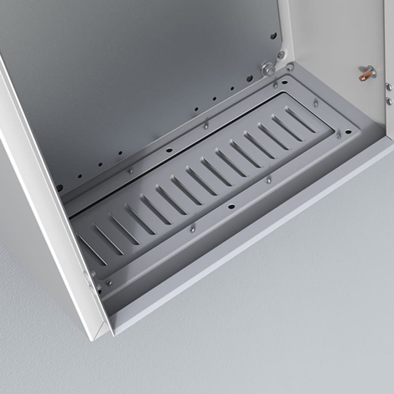 nVent HOFFMAN AFR04R5 Ventilated gland plate No Filter, AFR, 128X542X8MM, Light Gray, Mild Steel