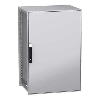 Schneider Electric Floor standing modular electrical enclosure, PanelSeT SFN, decarbonized steel, 1200X800X600MM, IP55 NSYSFN12860