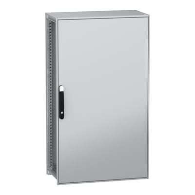 Schneider Electric Floor standing modular electrical enclosure, PanelSeT SFN, decarbonized steel, 1400X800X400MM, IP55 NSYSFN14840