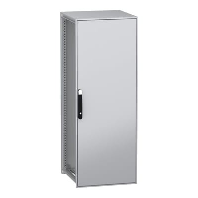 Schneider Electric Floor standing modular electrical enclosure, PanelSeT SFN, decarbonized steel, 1600X600X600MM, IP55 NSYSFN16660