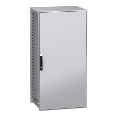 Schneider Electric Floor standing modular electrical enclosure, PanelSeT SFN, decarbonized steel, 1600X800X600MM, IP55 NSYSFN16860