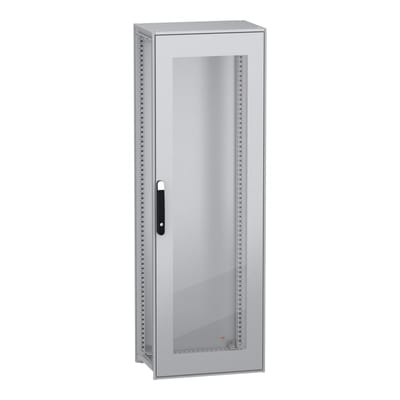 Schneider Electric Floor standing modular electrical enclosure, PanelSeT SFN, decarbonized steel, glazed door, 1800X600X400MM, IP55 NSYSFN18640T