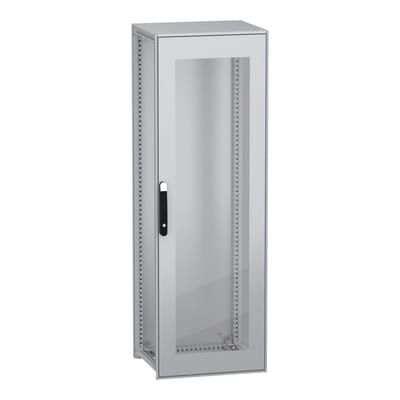 Schneider Electric Floor standing modular electrical enclosure, PanelSeT SFN, decarbonized steel, glazed door, 1800X600X500MM, IP55 NSYSFN18650T