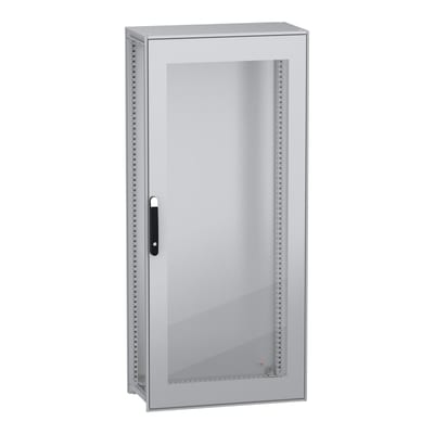 Schneider Electric Floor standing modular electrical enclosure, PanelSeT SFN, decarbonized steel, glazed door, 1800X800X400MM, IP55 NSYSFN18840T