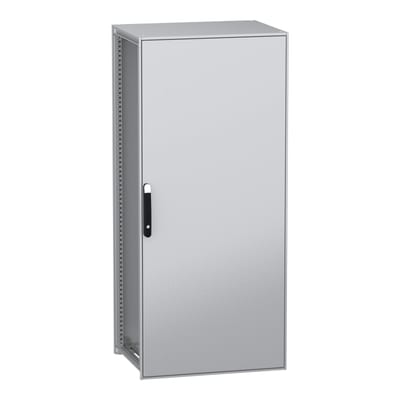 Schneider Electric Floor standing modular electrical enclosure, PanelSeT SFN, decarbonized steel, 1800X800X600MM, IP55 NSYSFN18860