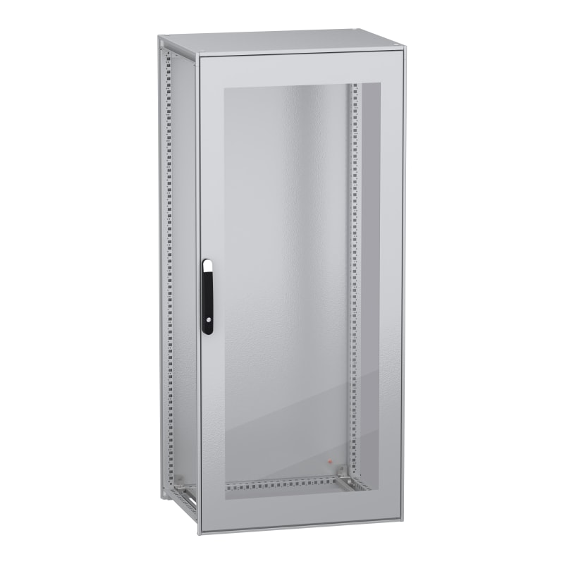 Schneider Electric Floor standing modular electrical enclosure, PanelSeT SFN, decarbonized steel, glazed door, 1800X800X600MM, IP55 NSYSFN18860T