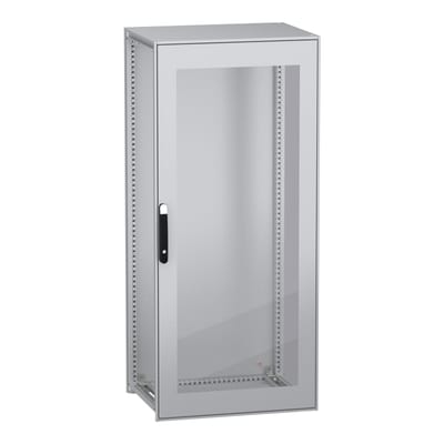 Schneider Electric Floor standing modular electrical enclosure, PanelSeT SFN, decarbonized steel, glazed door, 1800X800X600MM, IP55 NSYSFN18860T