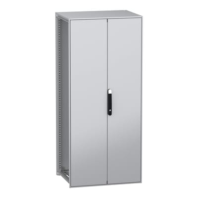 Schneider Electric Floor standing modular electrical enclosure, PanelSeT SFN, decarbonized steel, 1800X800X600MM, 2 doors, IP55 NSYSFN188602D