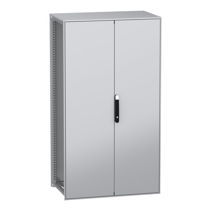 Schneider Electric Floor standing modular electrical enclosure, PanelSeT SFN, decarbonized steel, 1800X1000X600MM, 2 doors, IP55 NSYSFN1810602D