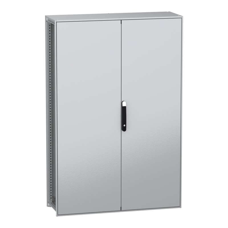 Schneider Electric Floor standing modular electrical enclosure, PanelSeT SFN, decarbonized steel, 1800X1200X400MM, 2 doors, IP55 NSYSFN1812402D