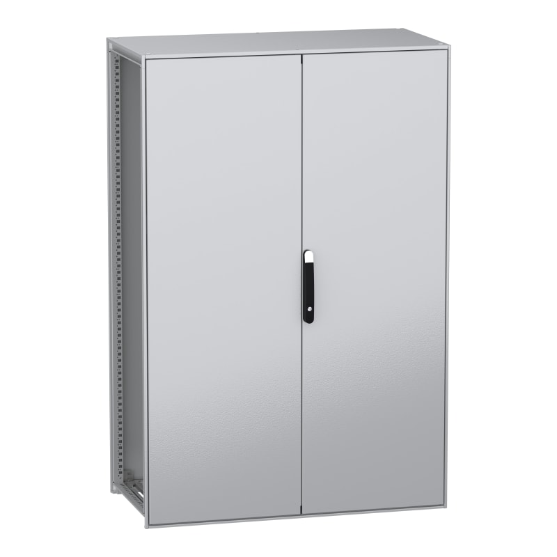Schneider Electric Floor standing modular electrical enclosure, PanelSeT SFN, decarbonized steel, 1800X1200X600MM, 2 doors, IP55 NSYSFN1812602D