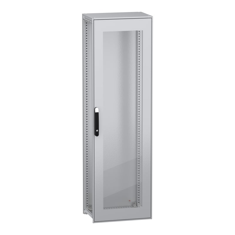 Schneider Electric Floor standing modular electrical enclosure, PanelSeT SFN, decarbonized steel, glazed door, 2000X600X400MM, IP55 NSYSFN20640T