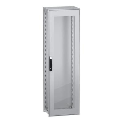Schneider Electric Floor standing modular electrical enclosure, PanelSeT SFN, decarbonized steel, glazed door, 2000X600X400MM, IP55 NSYSFN20640T