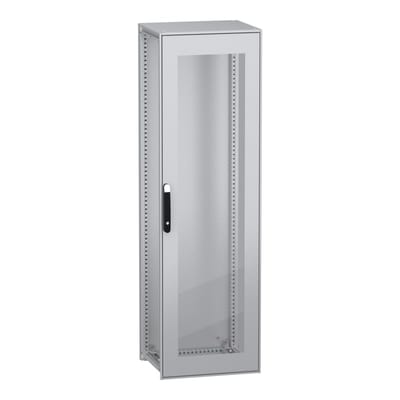 Schneider Electric Floor standing modular electrical enclosure, PanelSeT SFN, decarbonized steel, glazed door, 2000X600X500MM, IP55 NSYSFN20650T