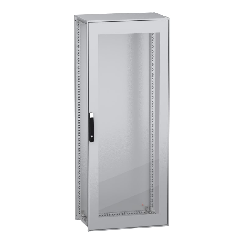 Schneider Electric Floor standing modular electrical enclosure, PanelSeT SFN, decarbonized steel, glazed door, 2000X800X500MM, IP55 NSYSFN20850T