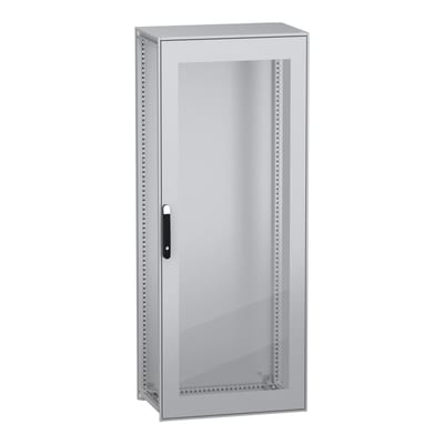 Schneider Electric Floor standing modular electrical enclosure, PanelSeT SFN, decarbonized steel, glazed door, 2000X800X500MM, IP55 NSYSFN20850T