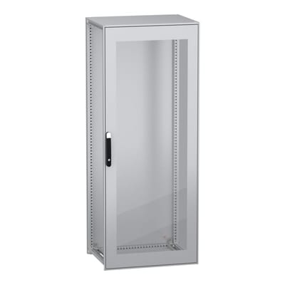 Schneider Electric Floor standing modular electrical enclosure, PanelSeT SFN, decarbonized steel, glazed door, 2000X800X600MM, IP55 NSYSFN20860T