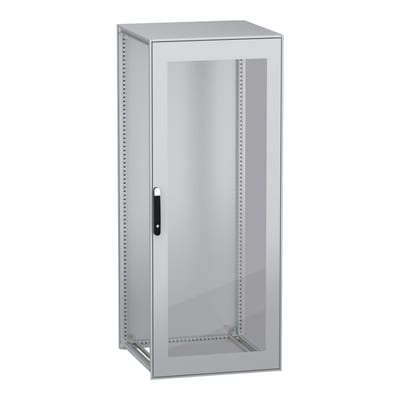 Schneider Electric Floor standing modular electrical enclosure, PanelSeT SFN, decarbonized steel, glazed door, 2000X800X800MM, IP55 NSYSFN20880T