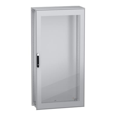Schneider Electric Floor standing modular electrical enclosure, PanelSeT SFN, decarbonized steel, glazed door, 2000X1000X400MM, IP55 NSYSFN201040T