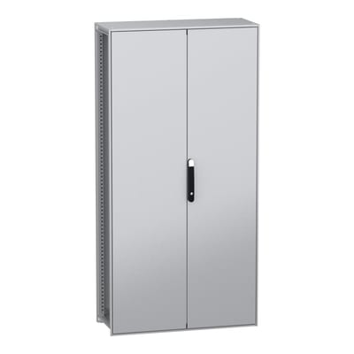 Schneider Electric Floor standing modular electrical enclosure, PanelSeT SFN, decarbonized steel, 2000X1000X400MM, 2 doors, IP55 NSYSFN2010402D