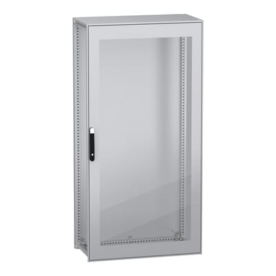 Schneider Electric Floor standing modular electrical enclosure, PanelSeT SFN, decarbonized steel, glazed door, 2000X1000X500MM, IP55 NSYSFN201050T