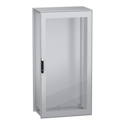 Schneider Electric Floor standing modular electrical enclosure, PanelSeT SFN, decarbonized steel, glazed door, 2000X1000X600MM, IP55 NSYSFN201060T