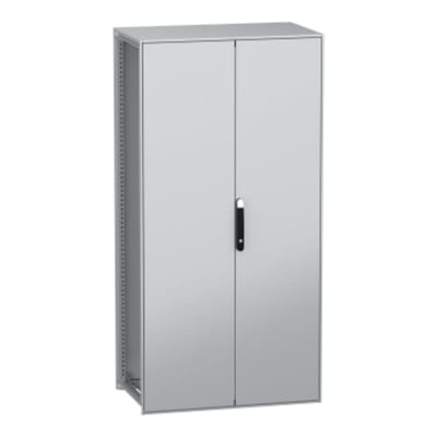 Schneider Electric Floor standing modular electrical enclosure, PanelSeT SFN, decarbonized steel, 2000X1000X600MM, 2 doors, IP55 NSYSFN2010602D