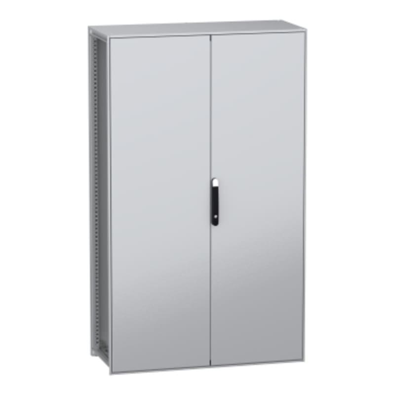 Schneider Electric Floor standing modular electrical enclosure, PanelSeT SFN, decarbonized steel, 2000X1200X500MM, 2 doors, IP55 NSYSFN2012502D