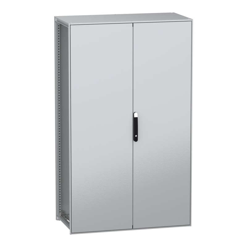Schneider Electric Floor standing modular electrical enclosure, PanelSeT SFN, decarbonized steel, 2000X1200X600MM, 2 doors, IP55 NSYSFN2012602D
