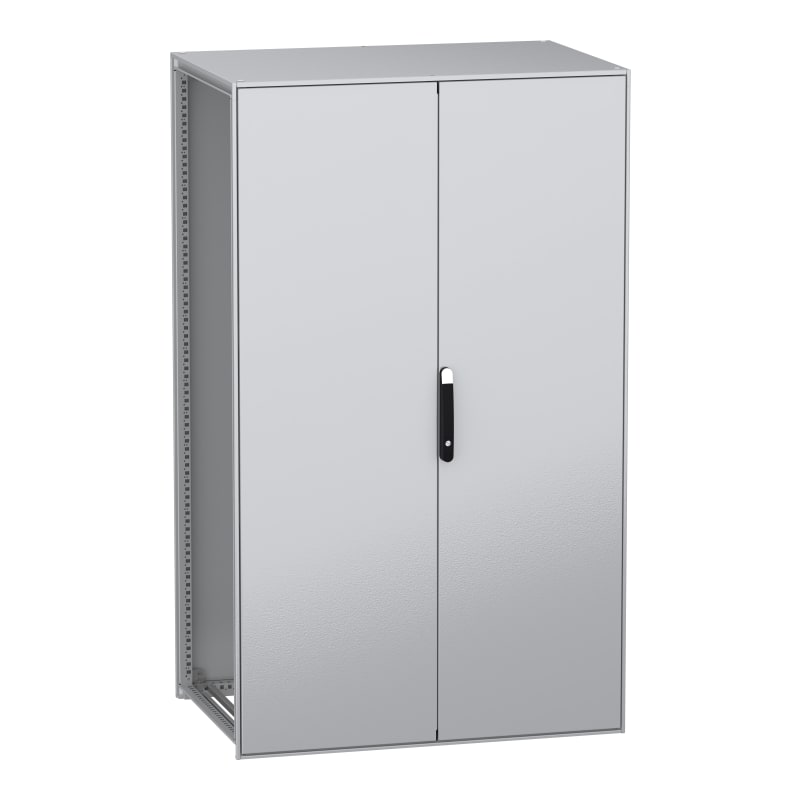 Schneider Electric Floor standing modular electrical enclosure, PanelSeT SFN, decarbonized steel, 2000X1200X800MM, 2 doors, IP55 NSYSFN2012802D