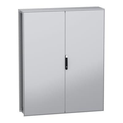 Schneider Electric Floor standing modular electrical enclosure, PanelSeT SFN, decarbonized steel, 2000X1600X400MM, 2 doors, IP55 NSYSFN2016402D