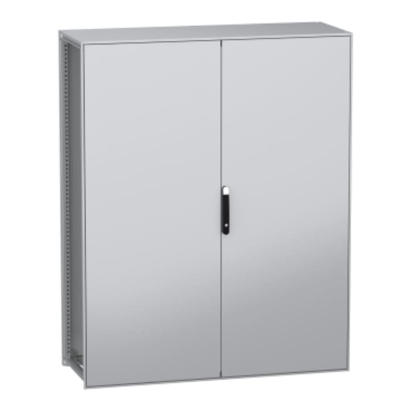 Schneider Electric Floor standing modular electrical enclosure, PanelSeT SFN, decarbonized steel, 2000X1600X600MM, 2 doors, IP55 NSYSFN2016602D