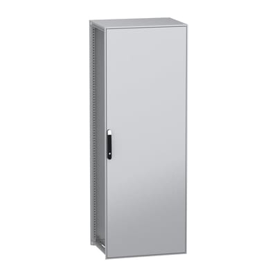 Schneider Electric Floor standing modular electrical enclosure, PanelSeT SFN, decarbonized steel, 2200X800X600MM, IP55 NSYSFN22860