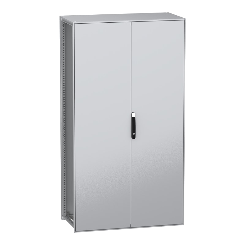 Schneider Electric Floor standing modular electrical enclosure, PanelSeT SFN, decarbonized steel, 2200X1200X600MM, 2 doors, IP55 NSYSFN2212602D